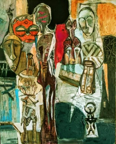 Still life with african mask